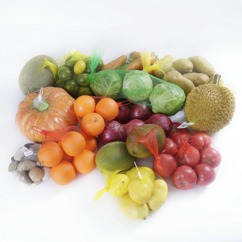 Plastförpackningsnätpåse Mesh används för fruktförpackningar