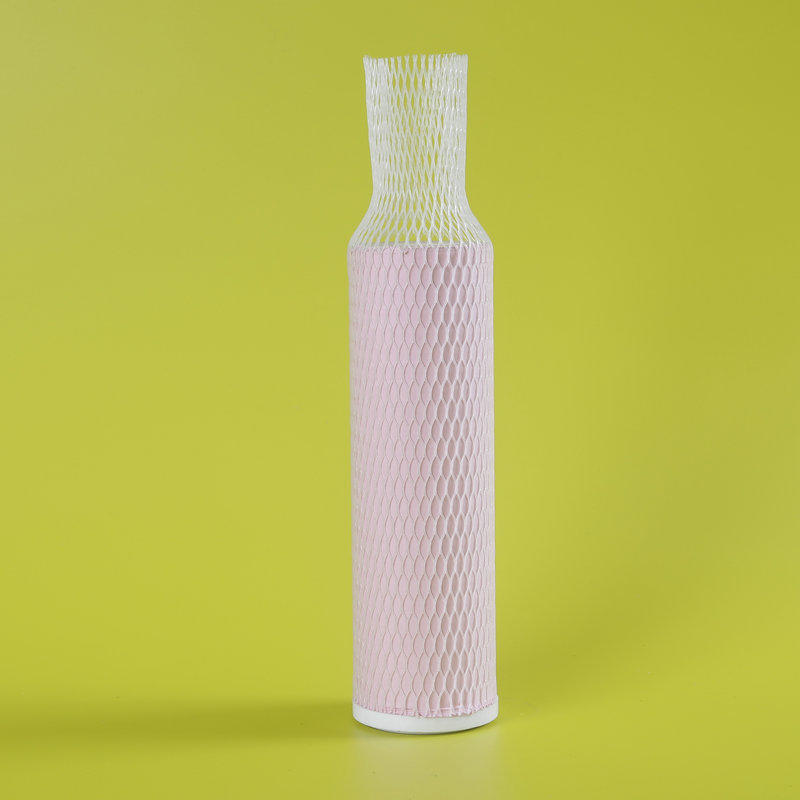 Elastisk Vit PE Plast Mesh Protector Glas Vinflaska Mesh